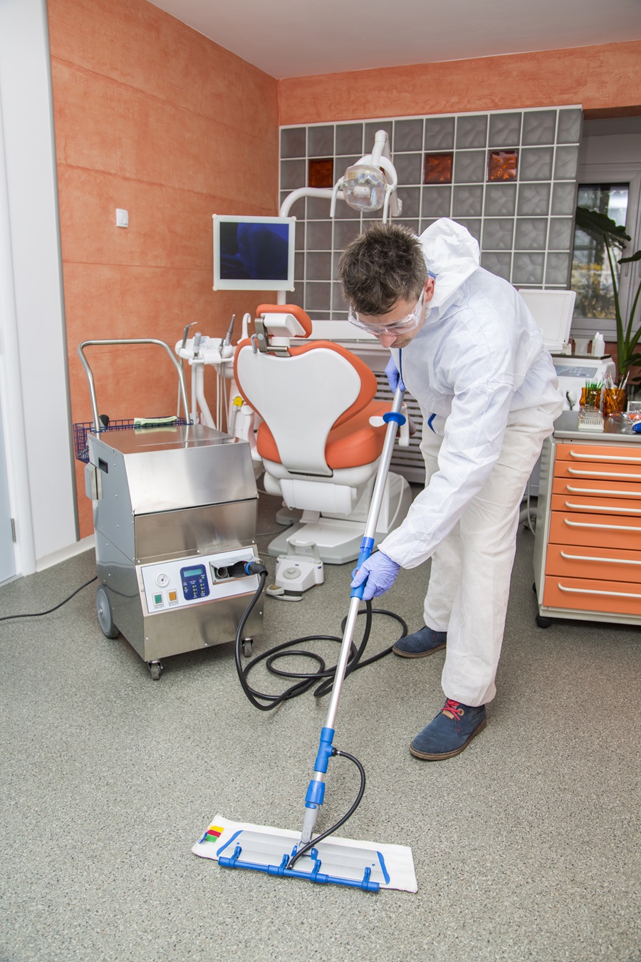Cleaning of dental office